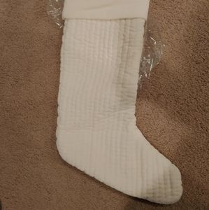 Pottery Barn LARGE Velvet Channel Quilted Stocking